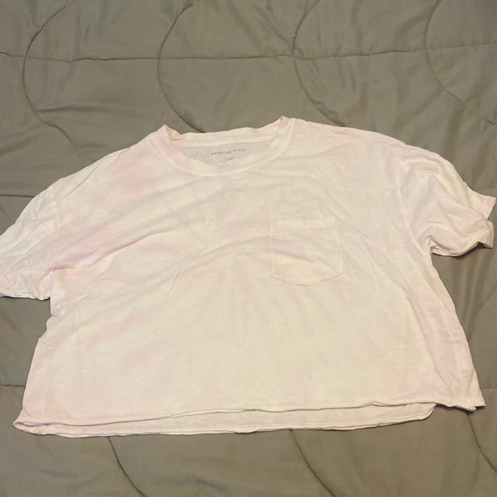 Pink tie dye crop